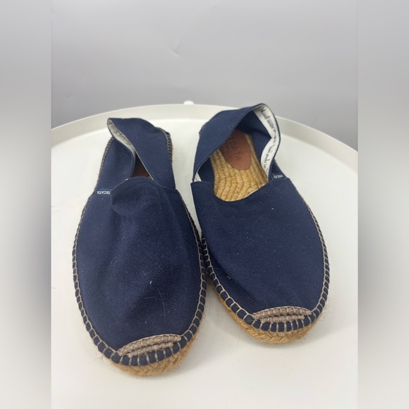 NWOB Men’s Sitges Viscata Canvas Espadrille Loafers Navy Blue Tan 44 11 - Picture 4 of 6